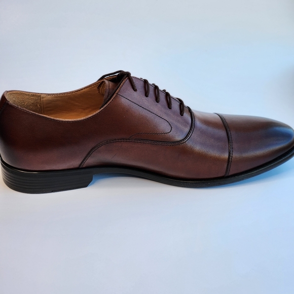 Warfield & Grand Men's Shoe Leather Brown Lace Dress Shoe - Picture 4 of 6